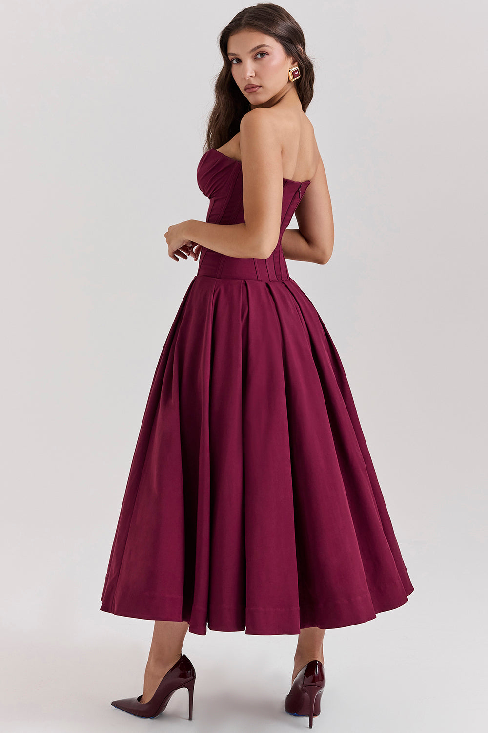 Isla | Ballerina strapless midi dress