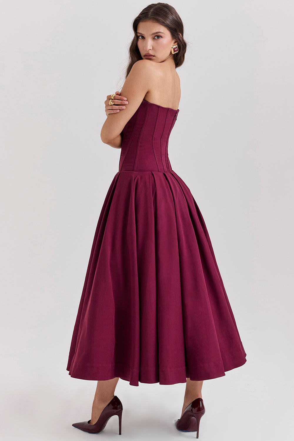 Isla | Ballerina strapless midi dress