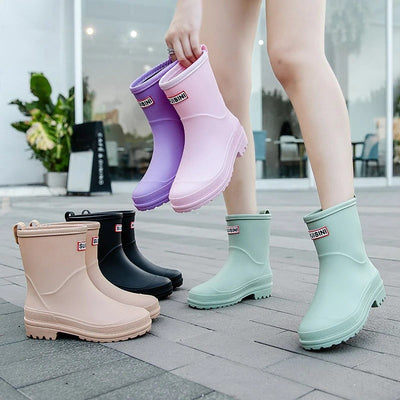 Emily | Trendy semi-high waterproof rain boots