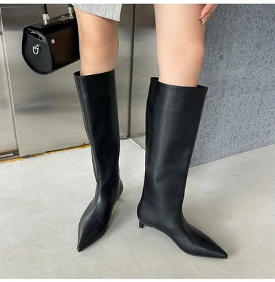 Elegant | Black Knee High Boots for Women 4