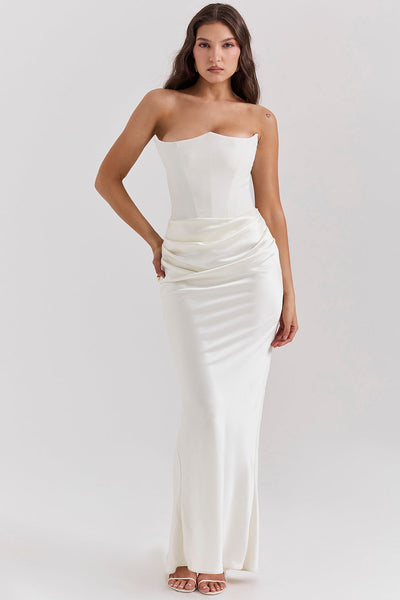 Victoria | Strapless Corset Maxi Dress