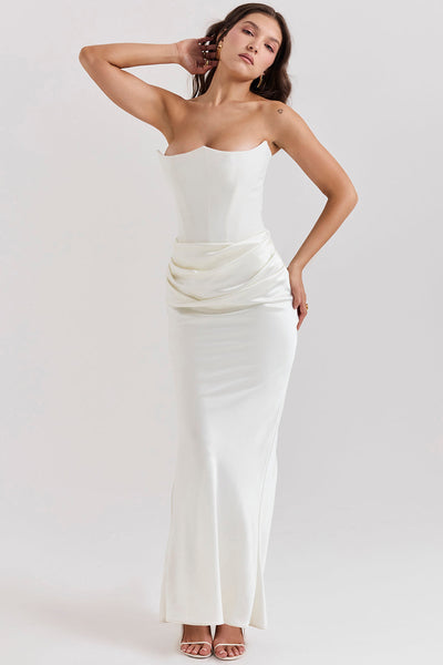 Victoria | Strapless Corset Maxi Dress