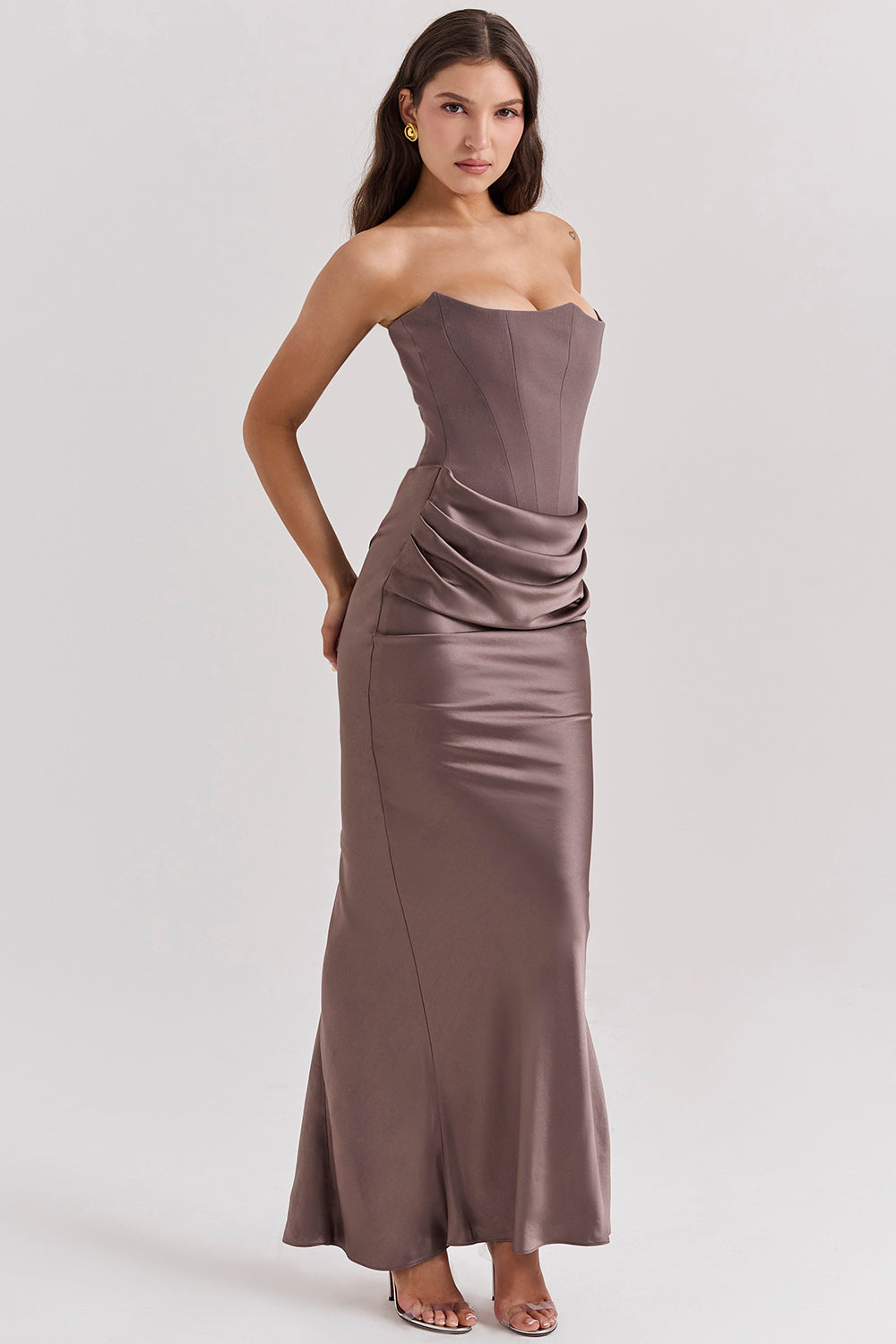 Victoria | Strapless Corset Maxi Dress