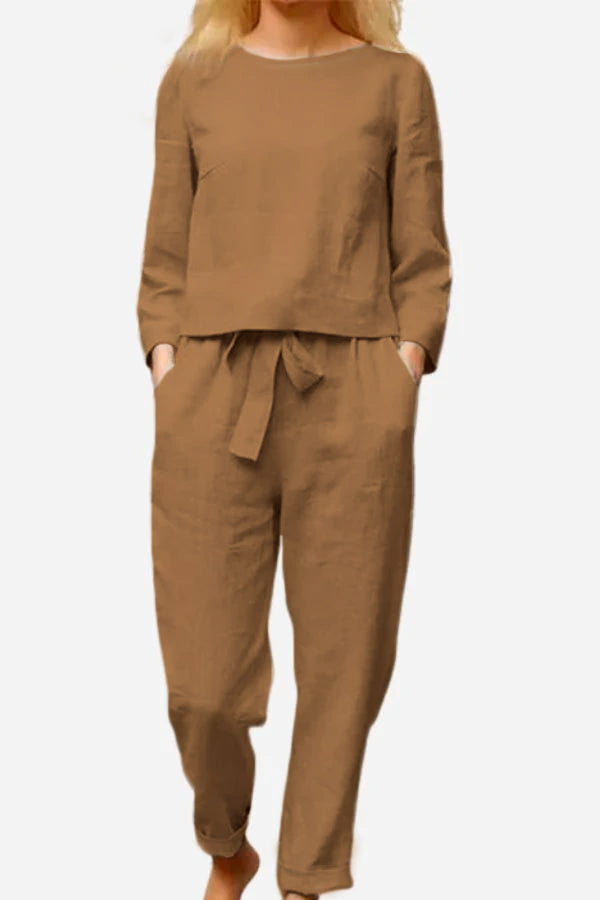 Bella | Two Piece Set for Women - Linen Co Ord Set-2