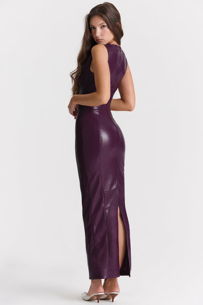 Henrietta | Luxury leather maxi dress