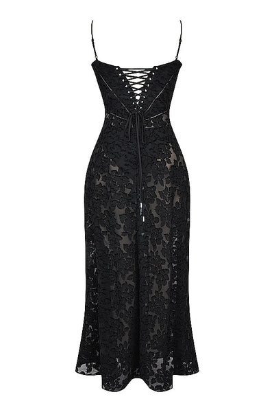 Sophia | Maxi Dress with Floral Lace Back