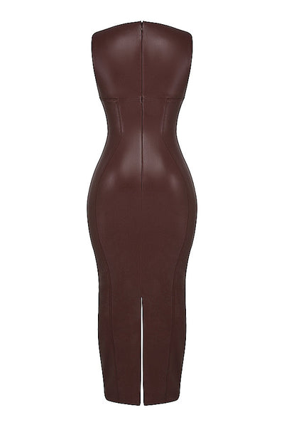 Henrietta | Luxury leather maxi dress