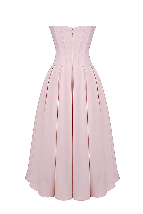 Isla | Ballerina strapless midi dress