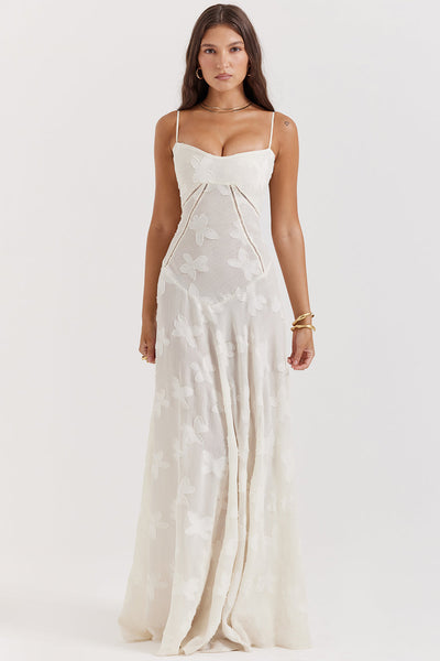 Sophia | Maxi Dress with Floral Lace Back