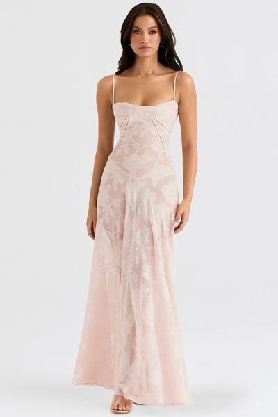 Sophia | Maxi Dress with Floral Lace Back