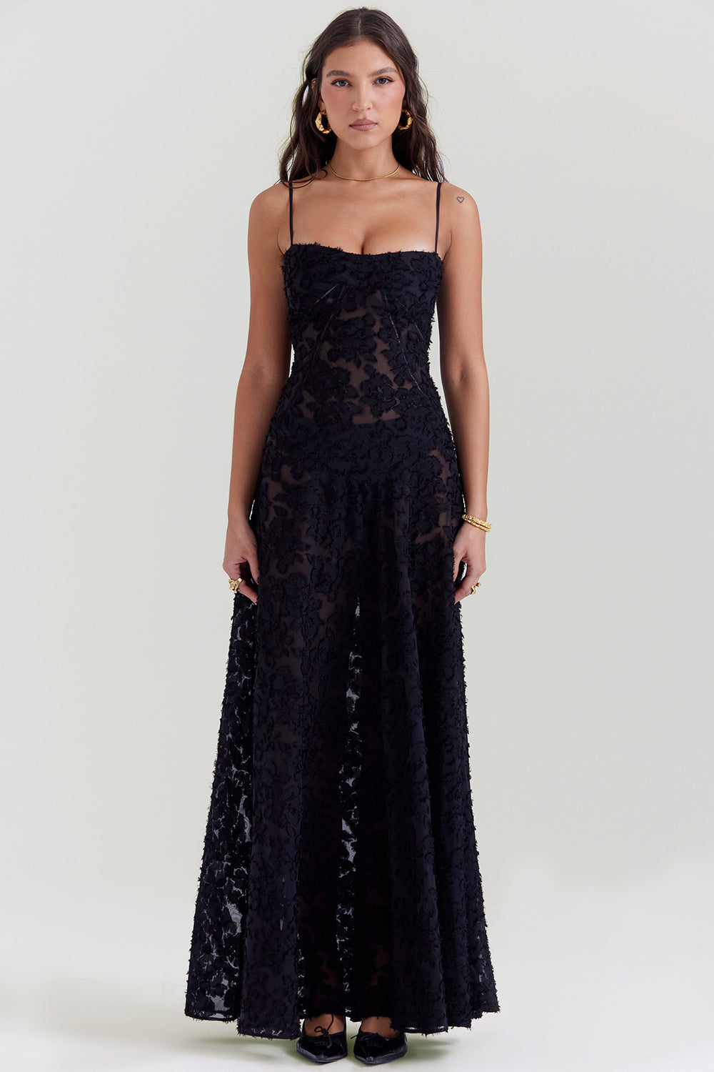 Sophia | Maxi Dress with Floral Lace Back