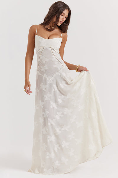 Sophia | Maxi Dress with Floral Lace Back