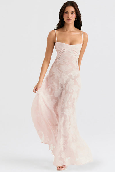 Sophia | Maxi Dress with Floral Lace Back