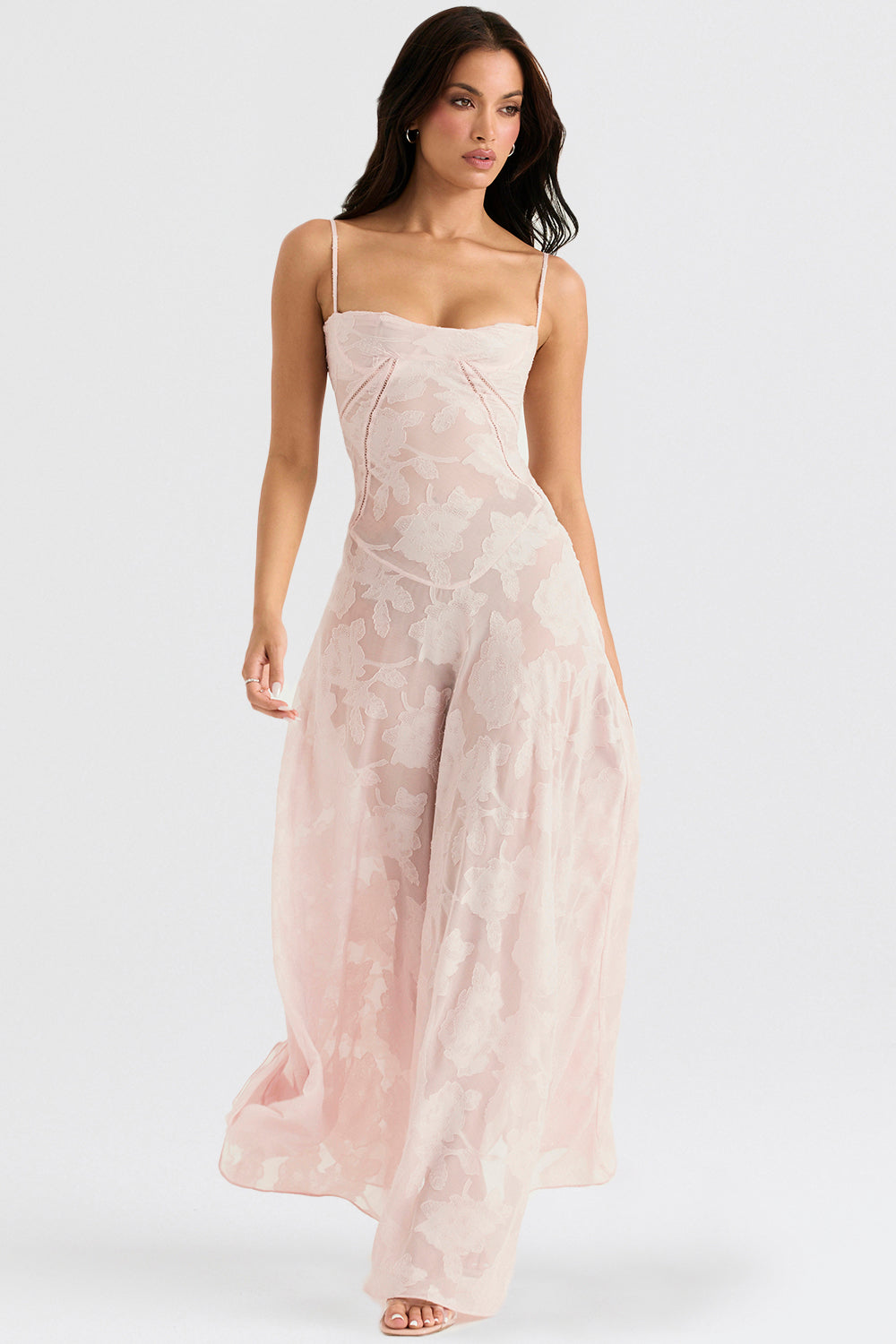 Sophia | Maxi Dress with Floral Lace Back