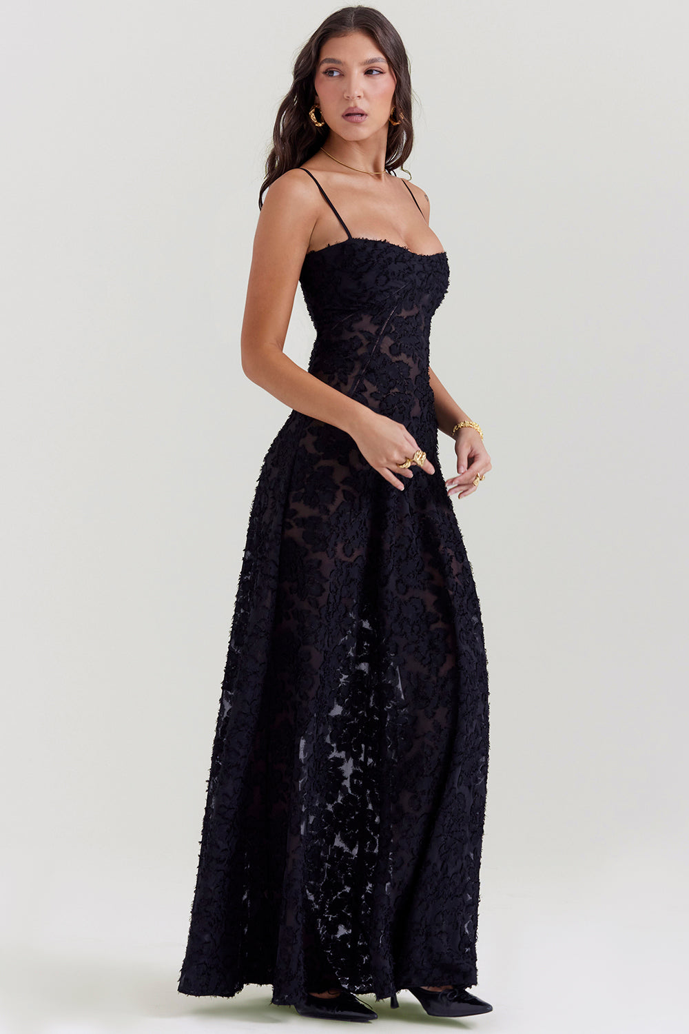 Sophia | Maxi Dress with Floral Lace Back