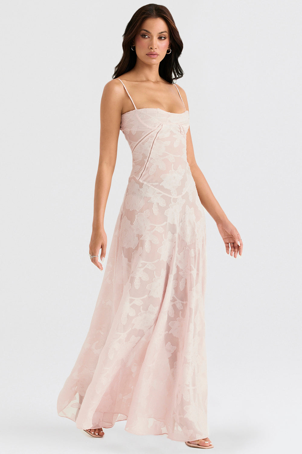 Sophia | Maxi Dress with Floral Lace Back