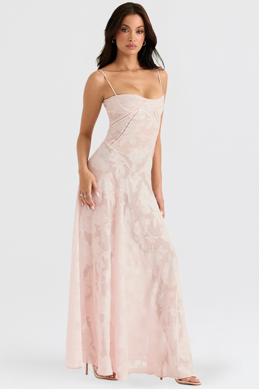 Sophia | Maxi Dress with Floral Lace Back