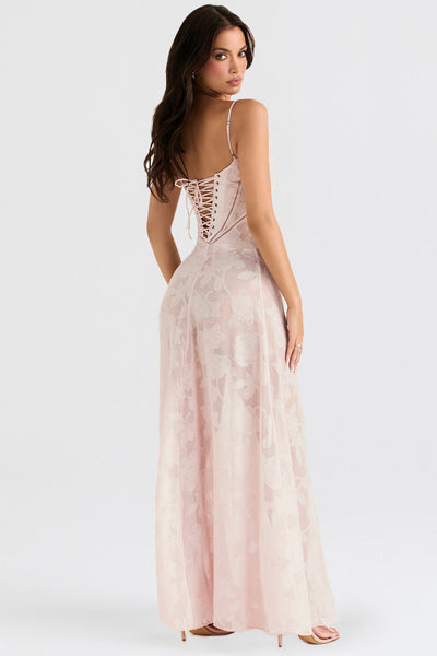 Sophia | Maxi Dress with Floral Lace Back