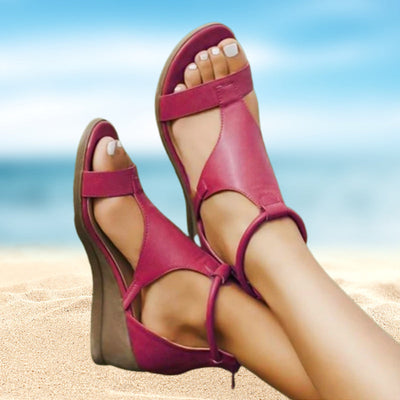 Variant image for Anne | Wedge Sandals for Women - Soft Leather, Open Toe Wedge Heels-13