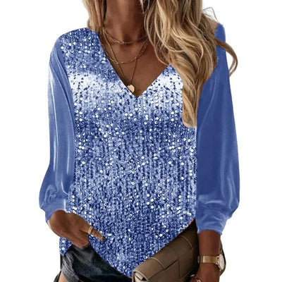 Jennifer | Elegant Sequin Long Sleeve Blouse