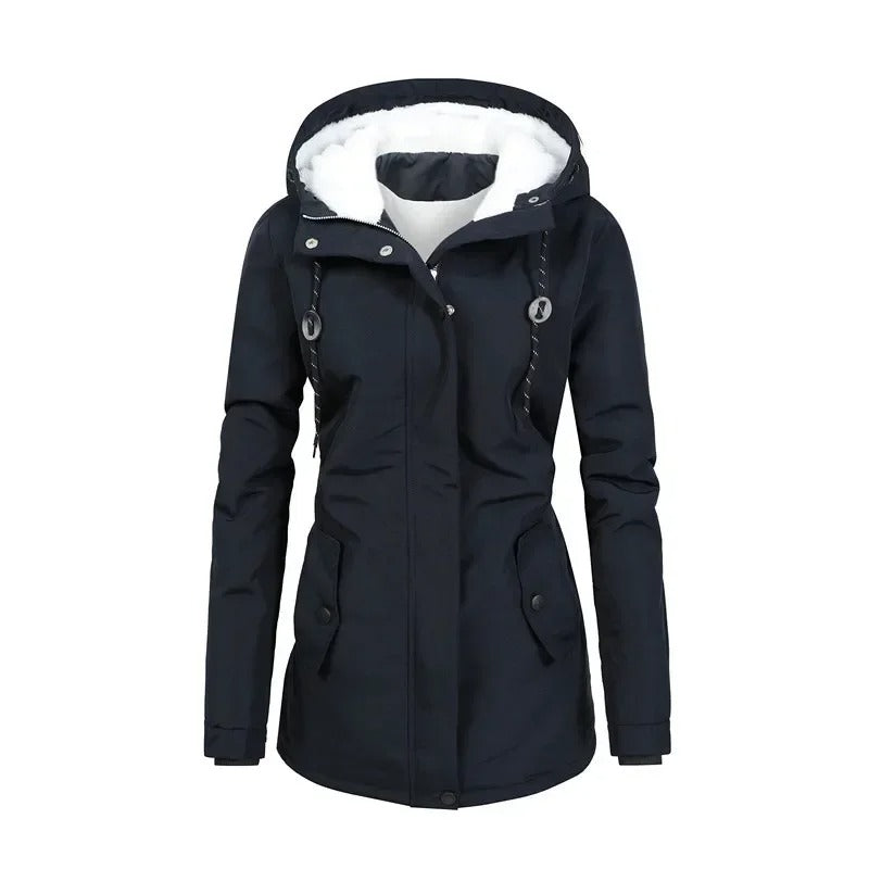 Christin | Waterproof long coat with hood