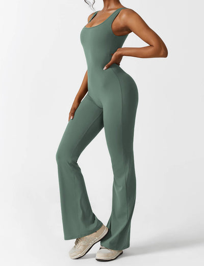 Ellie | Comfortable V-Back Flared Jumpsuit