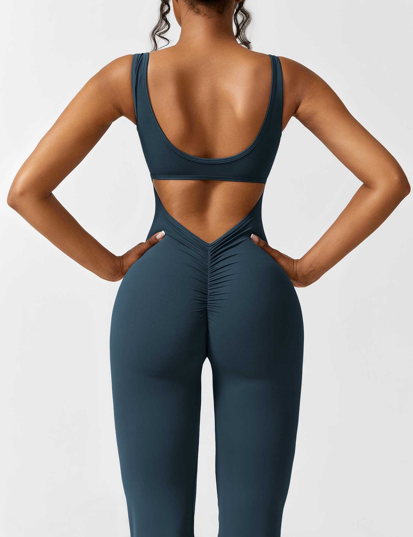 Ellie | Comfortable V-Back Flared Jumpsuit