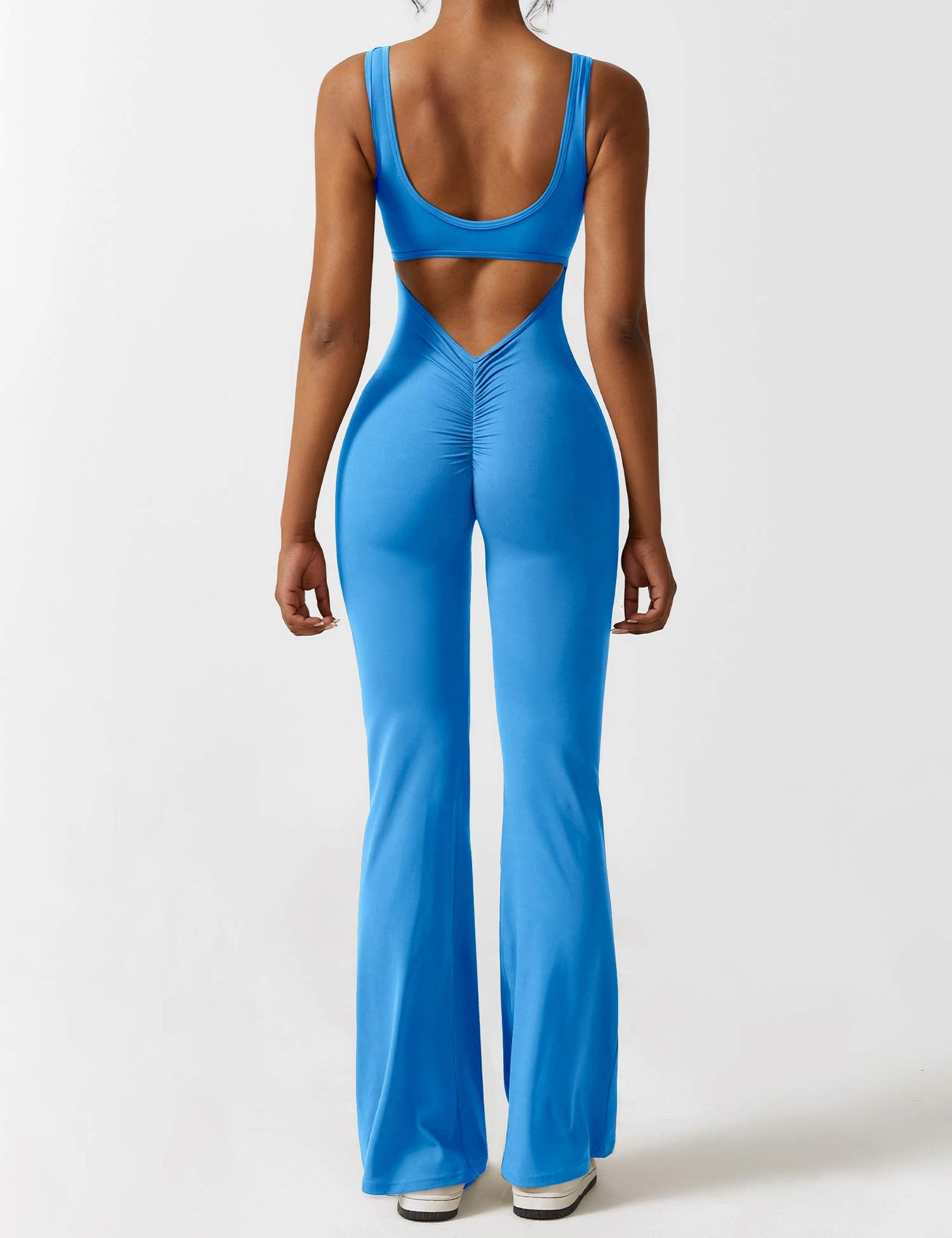 Ellie | Comfortable V-Back Flared Jumpsuit