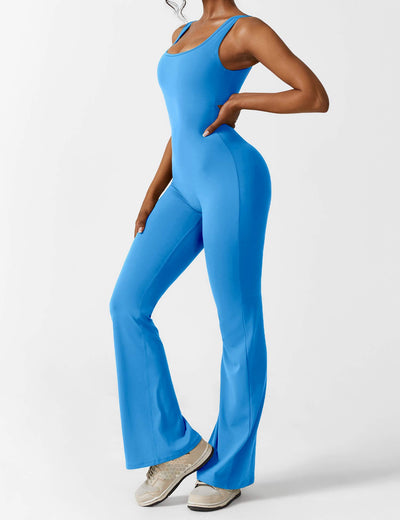 Ellie | Comfortable V-Back Flared Jumpsuit