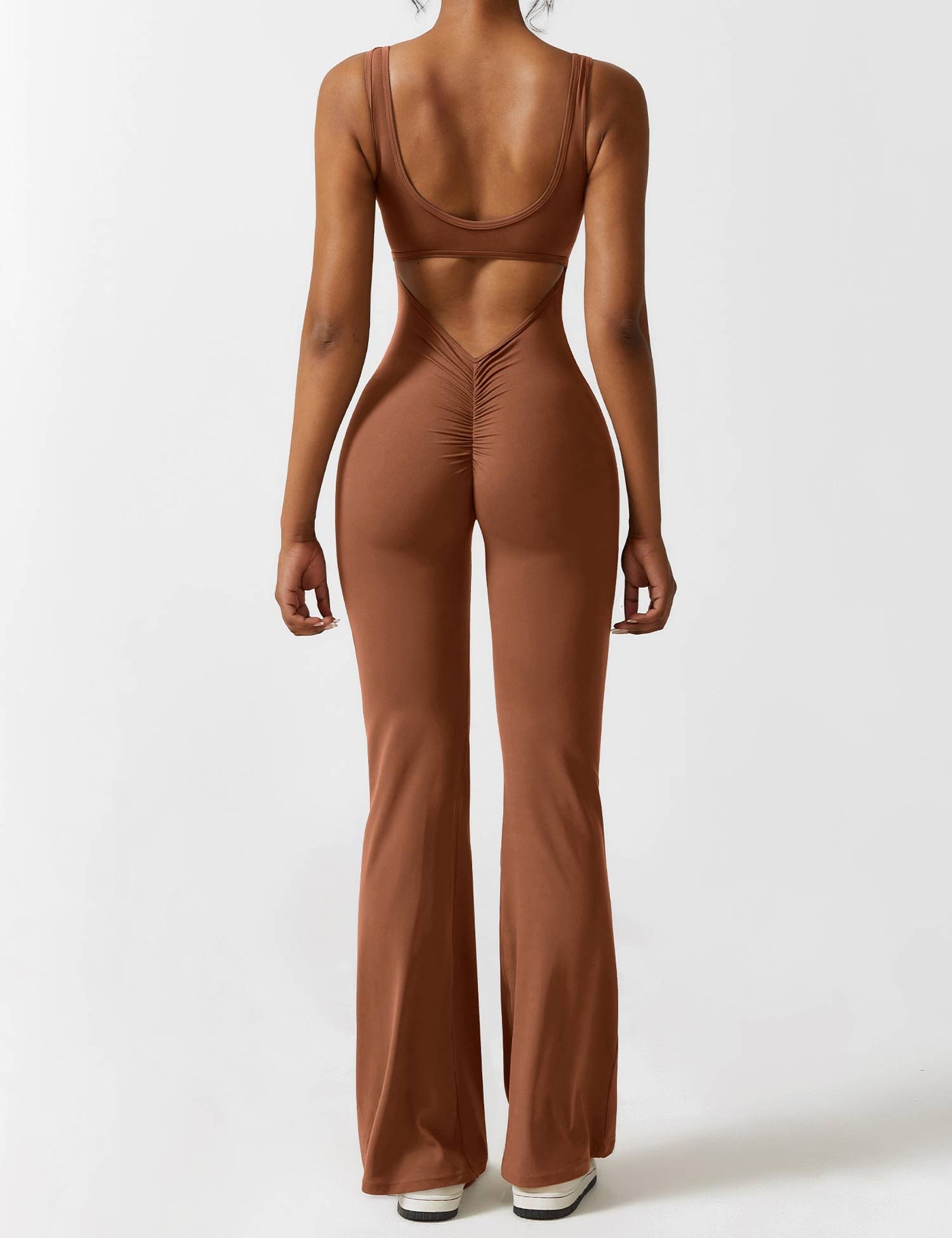 Ellie | Comfortable V-Back Flared Jumpsuit