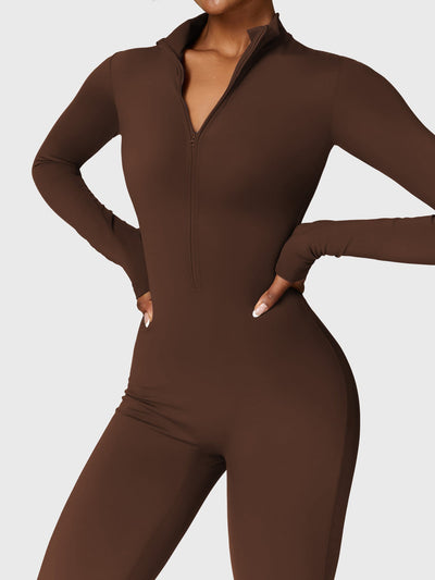 Aurora | Fleece Long Sleeve Zipper Jumpsuit