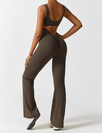 Ellie | Comfortable V-Back Flared Jumpsuit