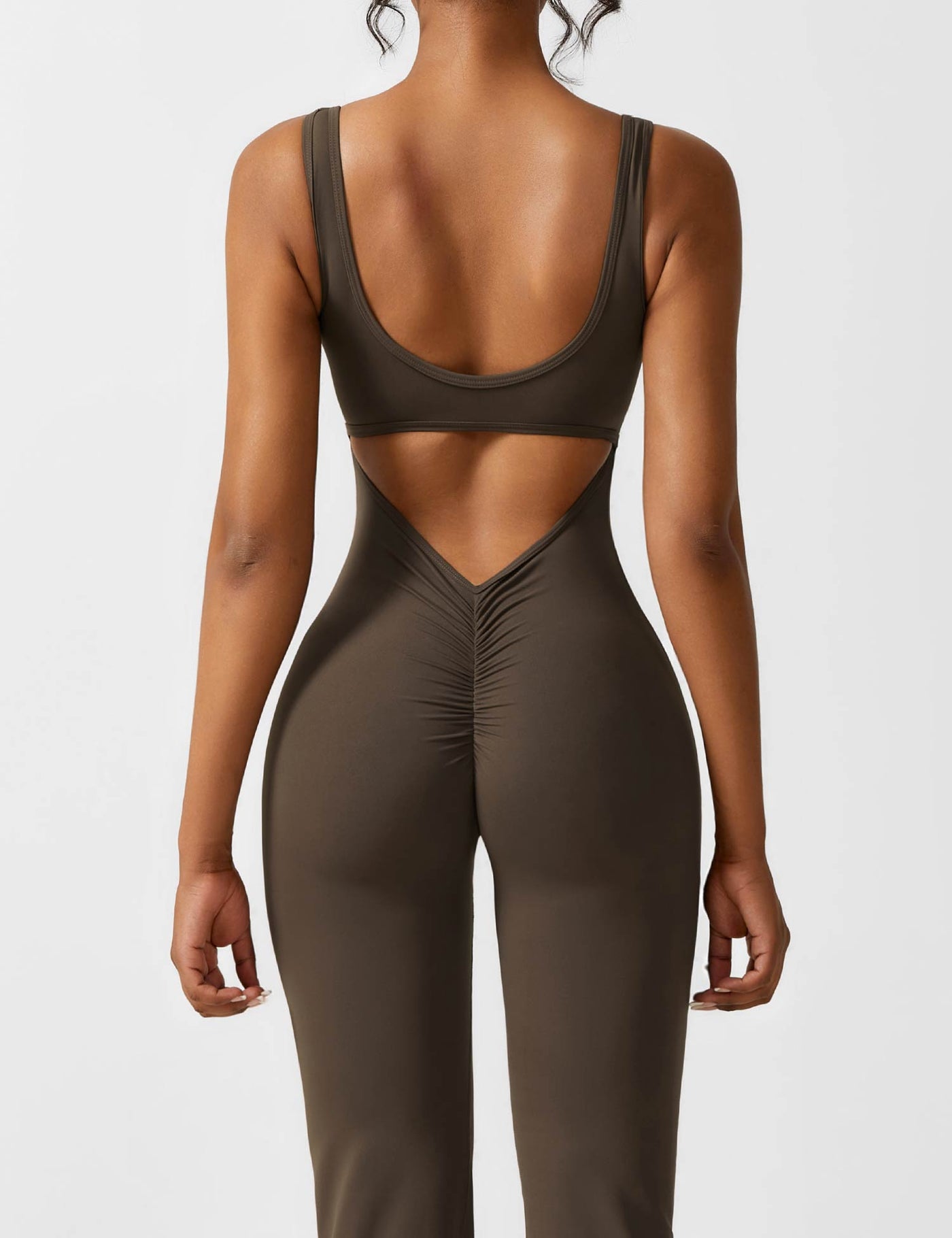 Ellie | Comfortable V-Back Flared Jumpsuit