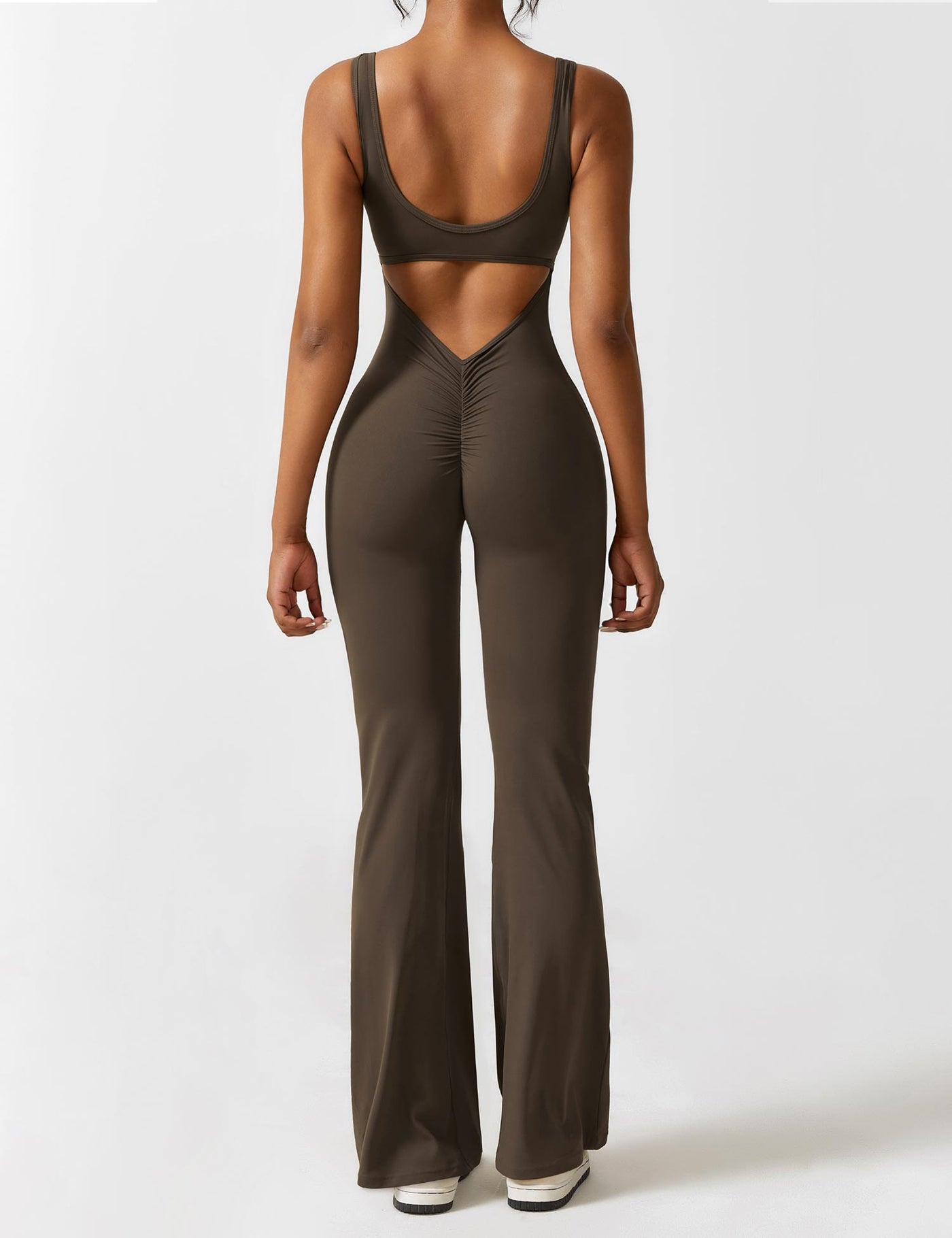 Ellie | Comfortable V-Back Flared Jumpsuit