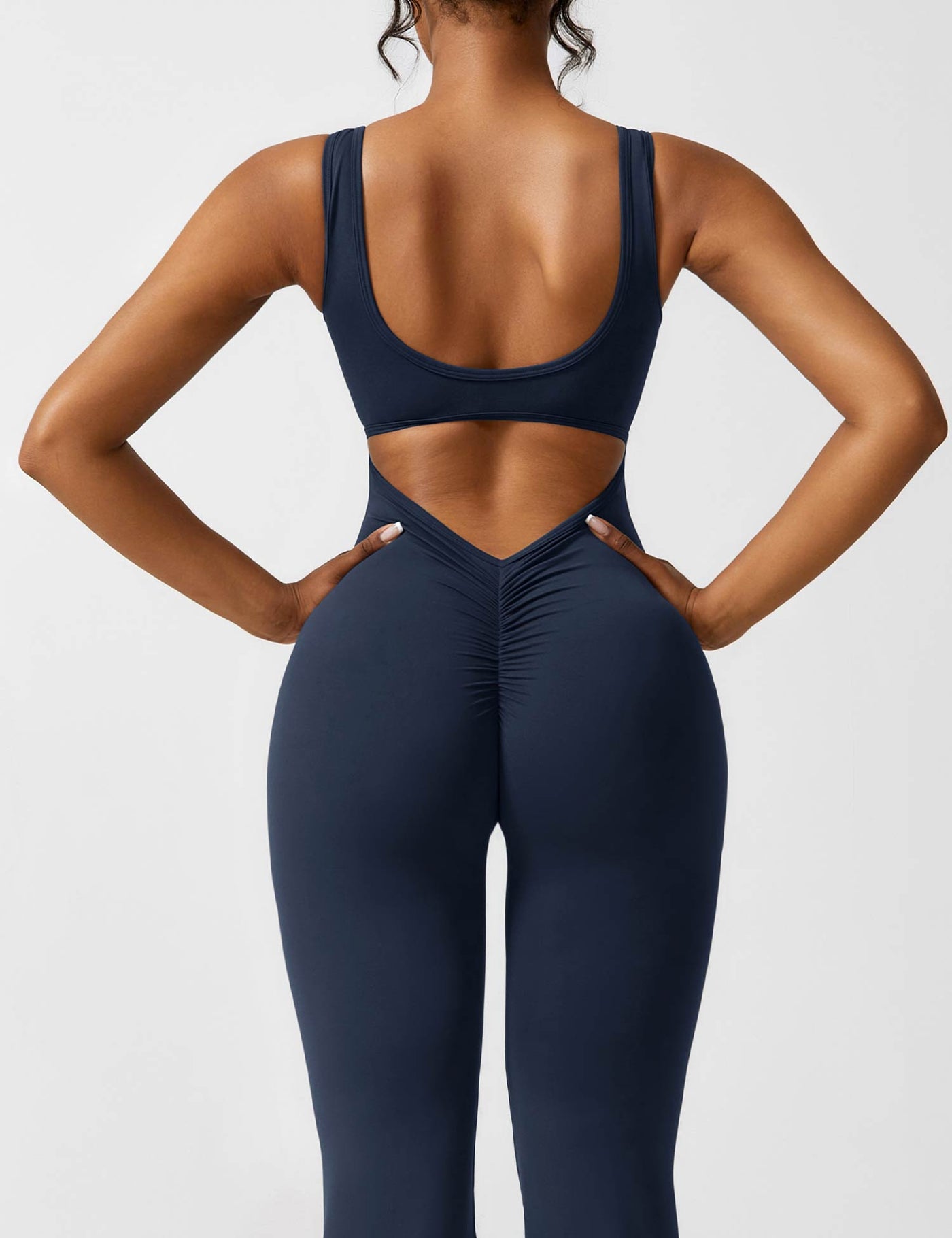 Ellie | Comfortable V-Back Flared Jumpsuit