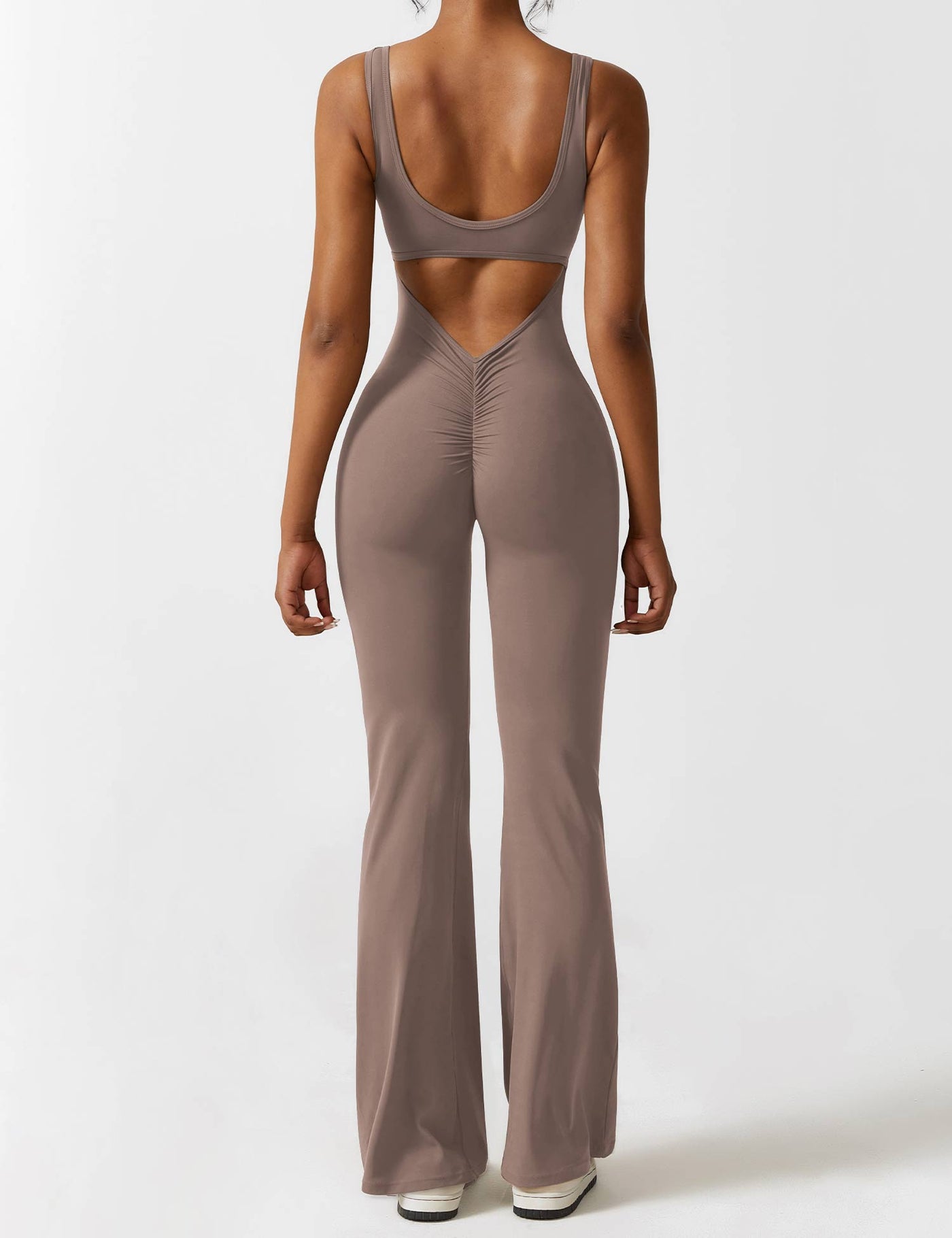 Ellie | Comfortable V-Back Flared Jumpsuit