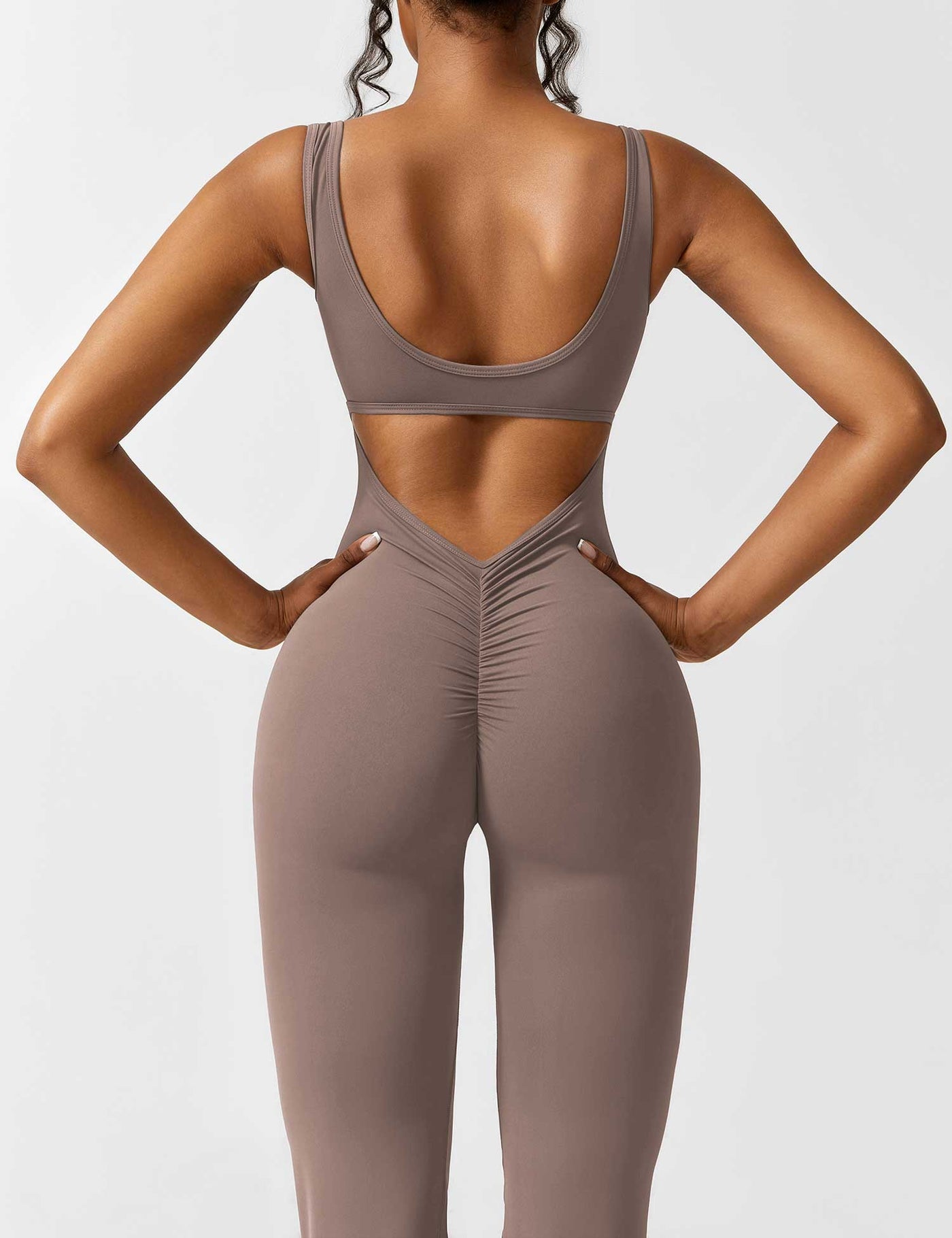 Ellie | Comfortable V-Back Flared Jumpsuit