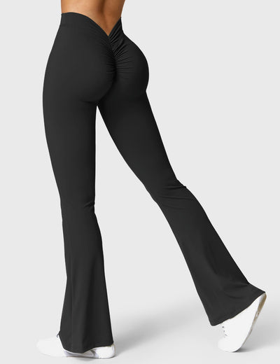 Tessa | Stylish V-back Flare Leggings