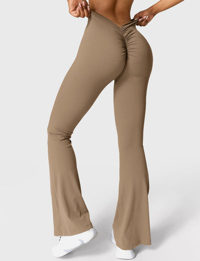 Tessa | Stylish V-back Flare Leggings