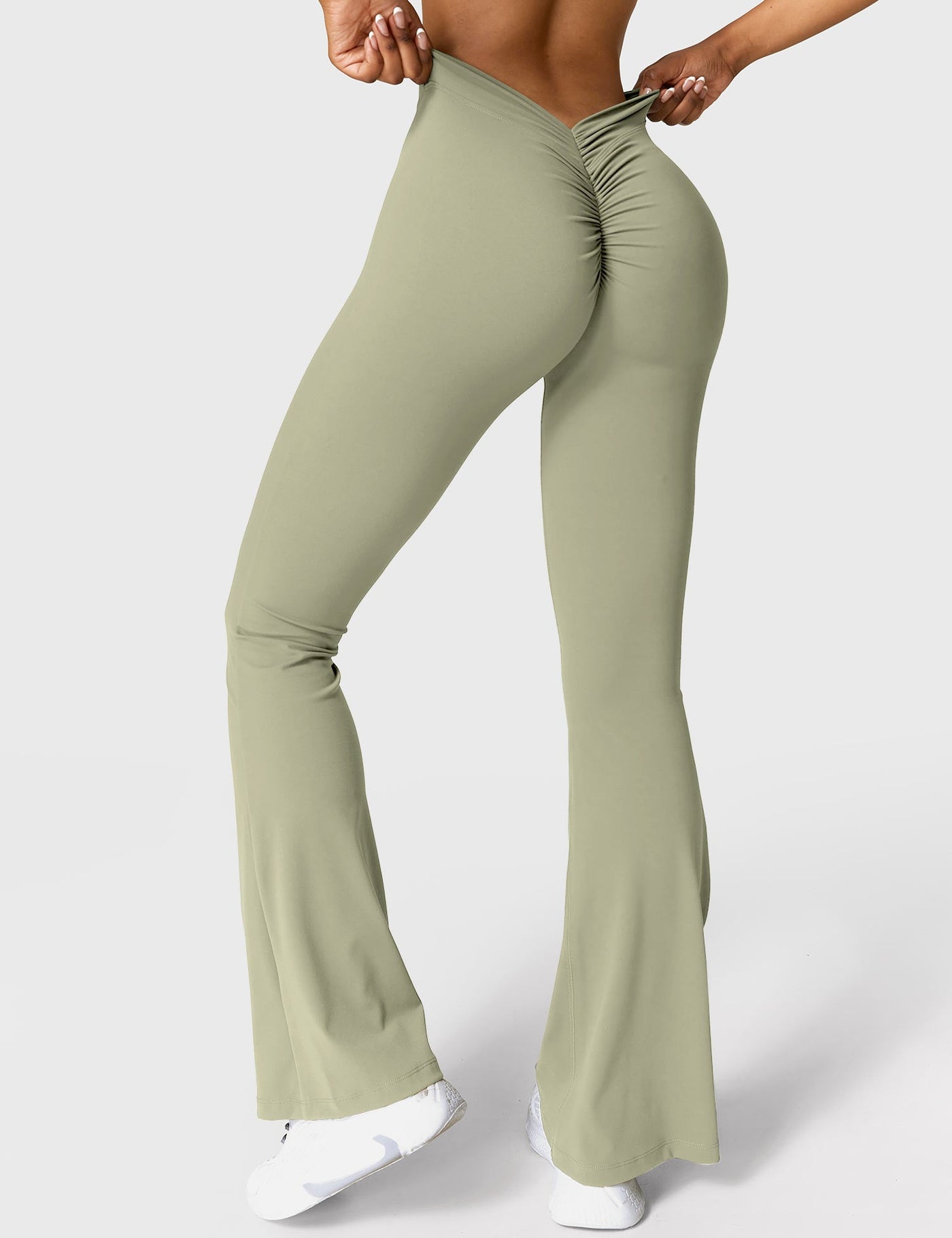 Tessa | Stylish V-back Flare Leggings